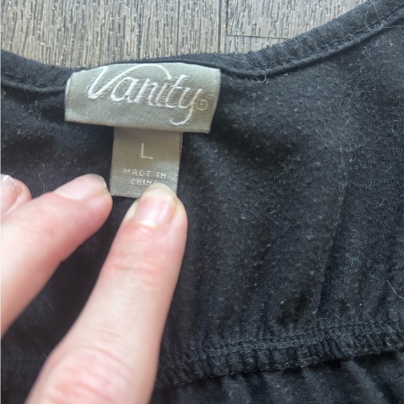 Vanity Black and Pink Striped Sequin Tank Top - Picture 2 of 5